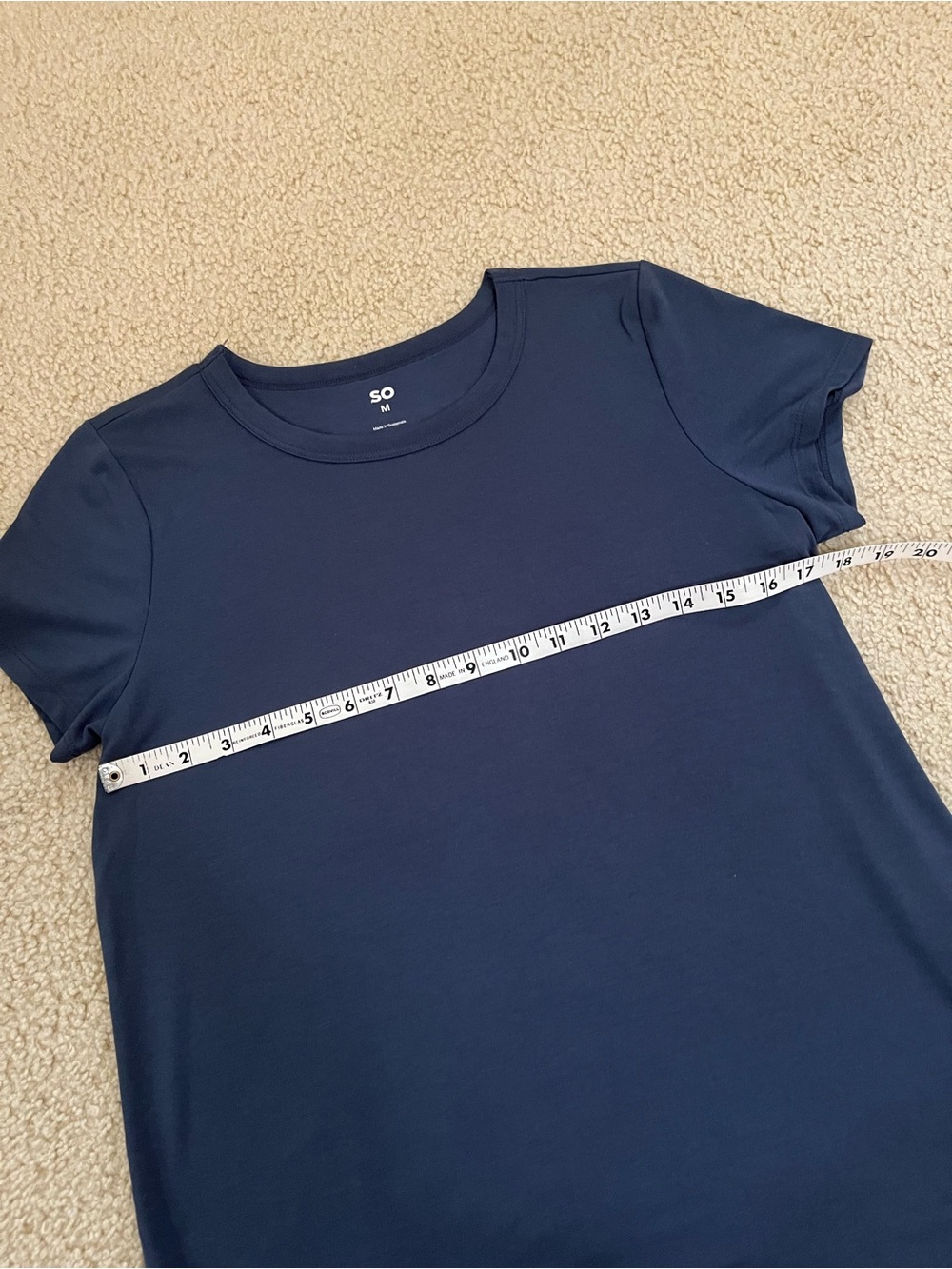 NWOT SO Short Sleeve Scoop Neck Blue Shirt - Picture 5 of 6